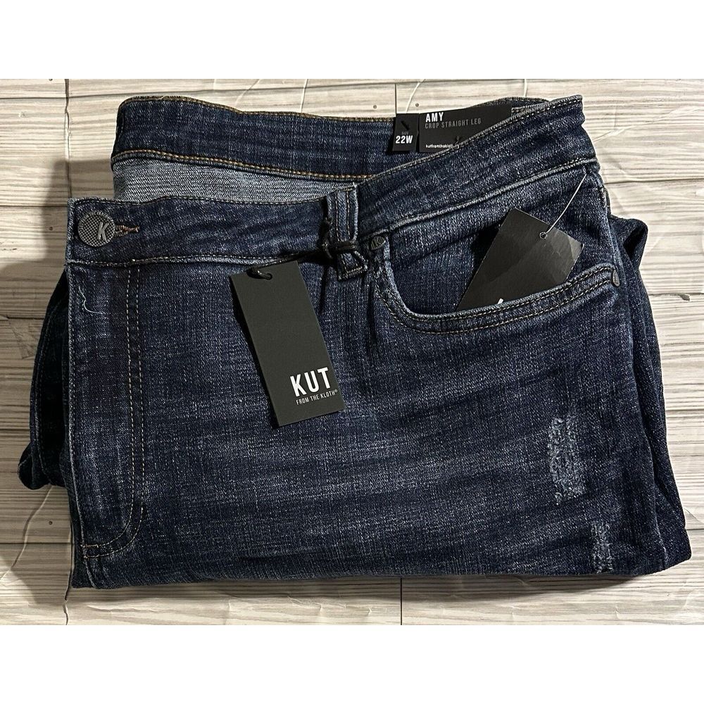 NWT Kut From The Kloth Amy Crop Straight Leg Size 22W